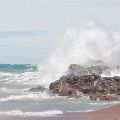 Very Windy Day At 7 Mile Point 2009(Framed 18 X 24) JAH-46